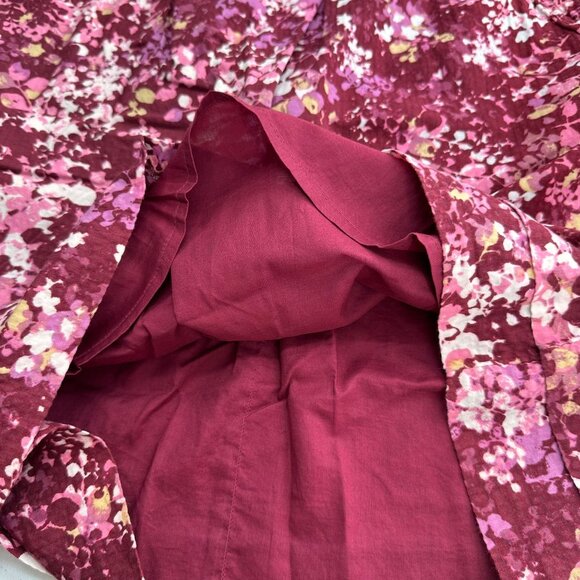 Eddie Bauer Floral Print Skirt S Cotton & Rayon Blend Elastic Waist Cottage Boho - Picture 7 of 11